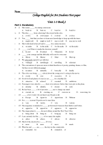 南艺重修英语2级选择题复习资料