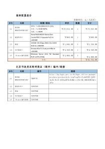 服务器配置推荐及报价单