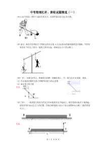 中考物理杠杆、滑轮试题精选(一) 2