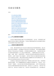 什么是信息安全服务