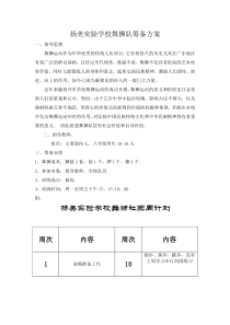 扬美实验学校舞狮队筹备及训练方案(2)