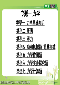2014年中考物理总复习课件-专题一-力学