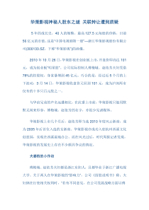 华策影视神秘人股东之谜 关联转让遭到质疑