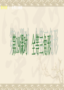 2014届中考数学第一轮基础课件(第19讲全等三角形)