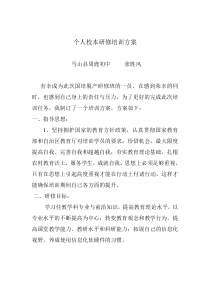 个人校本研修培训方案