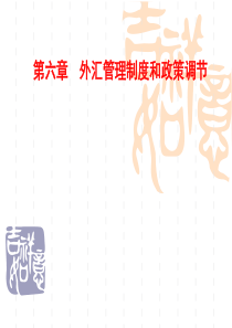 第五章 _外汇管理制度和政策调节