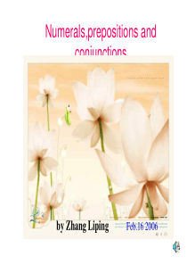高三英语数词、介词和连词