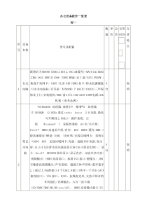 办公设备报价一览表