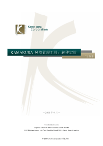 KAMAKURA风险管理工具：转移定价