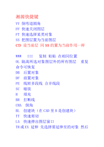 湘源控规快捷键-自己总结