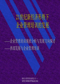 21世纪新经济形势下企业管理培训的发展(1)