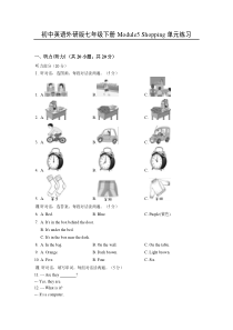 初中英语外研版七年级下册Module5-Shopping单元练习