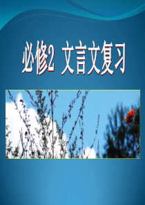 高中语文必修二文言文复习课件ppt