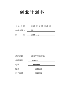SYB创业计划书完整版