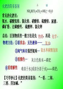 化肥的简易鉴别