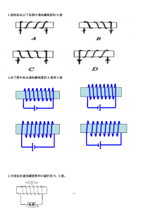 右手螺旋定则专项练习