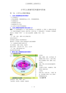 小学生心理辅导思考题参考标准标准答案