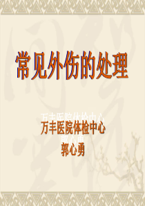 常见外伤的处理PPT课件