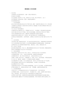 隧道-桥梁施工安全制度及管理