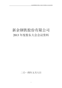 新余钢铁股东会报告