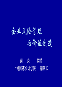 XXXX年企业风险管理与价值创造(PPT 82页)