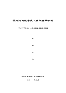 甘肃陇西凯华化工有限公司2x170技术