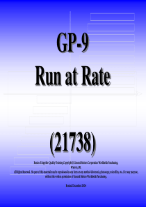 GP-9 Run@Rate Training