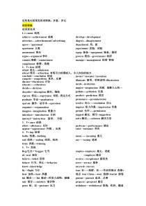 英语常见派生词