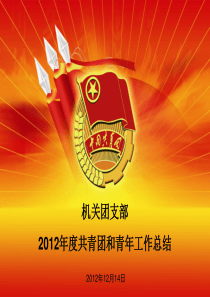 2012年度政府机关团支部工作总结汇报经典PPT模板
