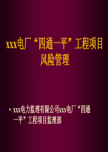 xxx电厂风险管理