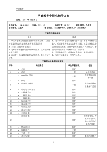 英语个性化辅导方案