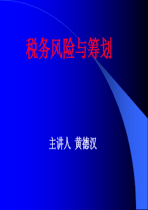 [财务管理]税务风险与筹划(ppt 119页)