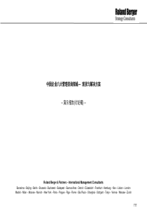 罗兰贝格：中国企业八大管理咨询领域-现状与解决方案演示报告(讨论稿)