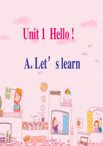 2012新版PEP三年级英语上册 Unit1 A Lets learn课件