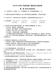 思想品德人教版_九年级全一册_知识点汇总