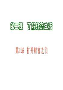思想品德：第2课第1站《打开财富之门》课件(北师大版九年级)
