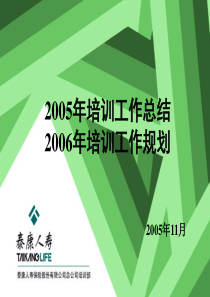 培训工作总结与规划