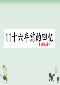 部编版十六年前的回忆ppt部编版