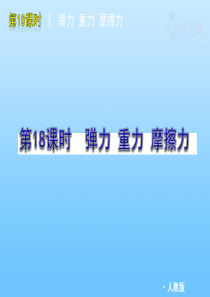 2011届中考物理复习方案-第18课时弹力-重力-摩擦力课件-人教新课标版