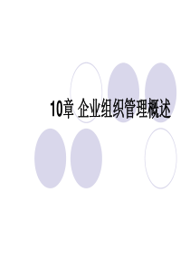 9 10 企业组织管理概述 组织结构与制度