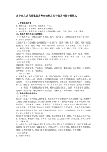 高中语文古代诗歌鉴赏考点精粹及古诗鉴赏万能答题模式