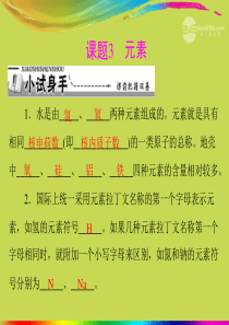 【优化课堂】2012年九年级化学 第三单元 课题3 元素课件 新人教版