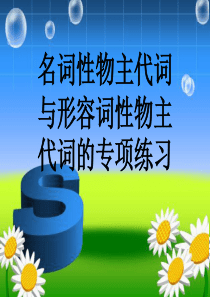形容词性物主代词和名词性物主代词区分专项练习(共16张)