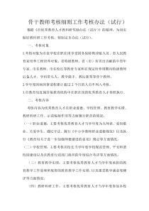 骨干教师考核细则