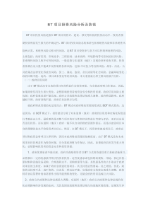 【免费下载】BT项目投资风险分析及防范