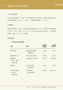 董事会主席业务报告