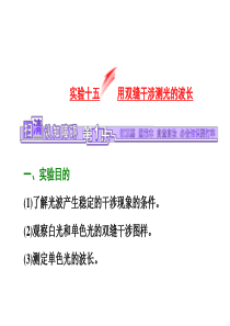 2016年高考物理一轮 广东专版 习题课件 第十三章  波与相对论实验十五  用双缝干涉测光的波长.