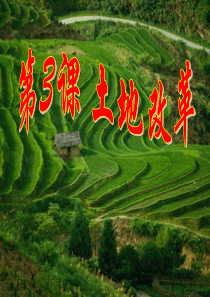 八年级历史下第3课土地改革