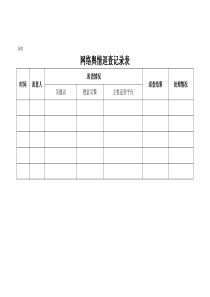 网络舆情巡查记录表