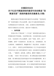 基层组织建设年活动方案